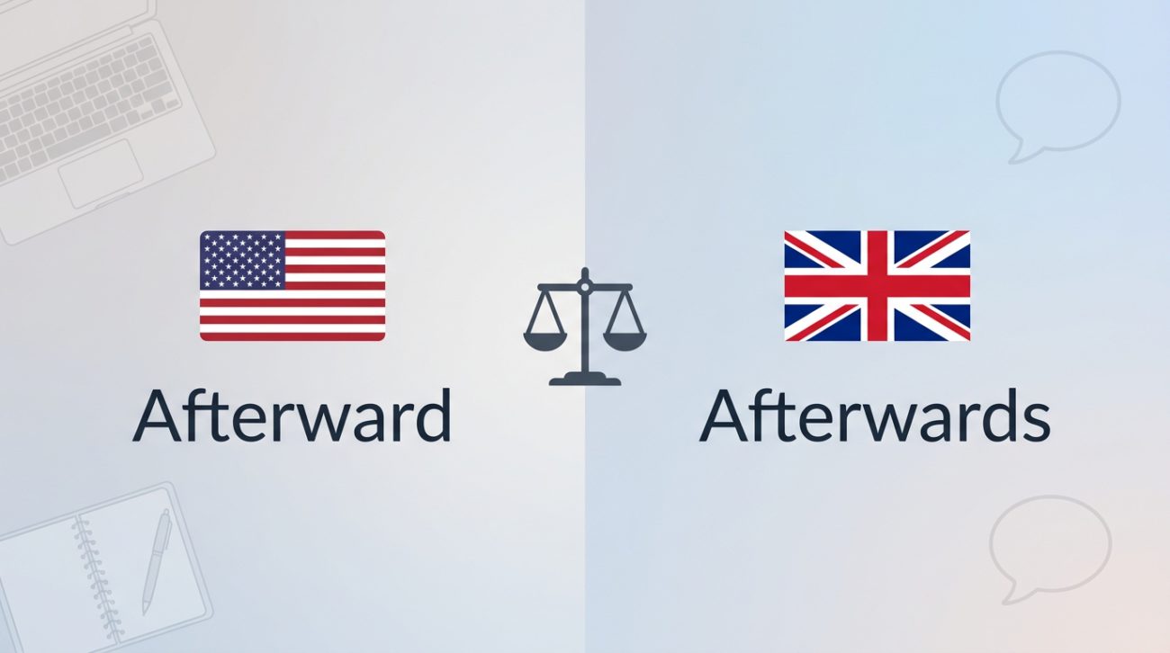 Afterward Or Afterwards