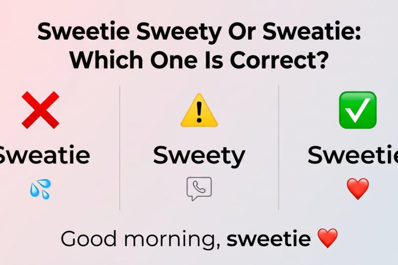 Sweetie Sweety Or Sweatie: Which One Is Correct?